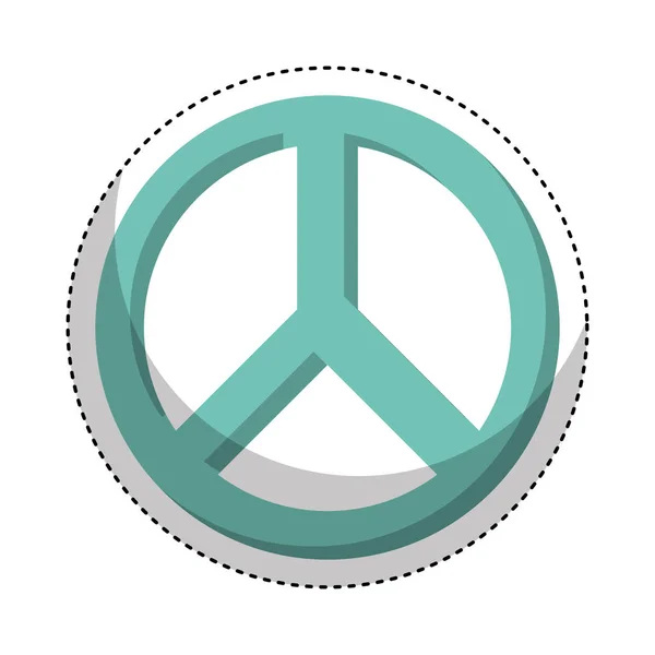 Peace symbol isolated icon — Stock Vector