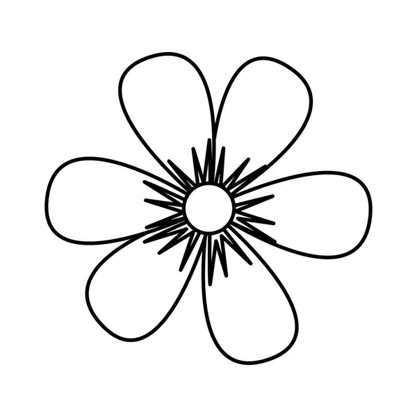 Dessin de fleur icône isolée — Image vectorielle