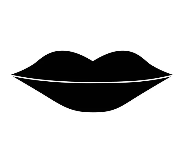 Läpparna kvinnliga ritning ikonen — Stock vektor