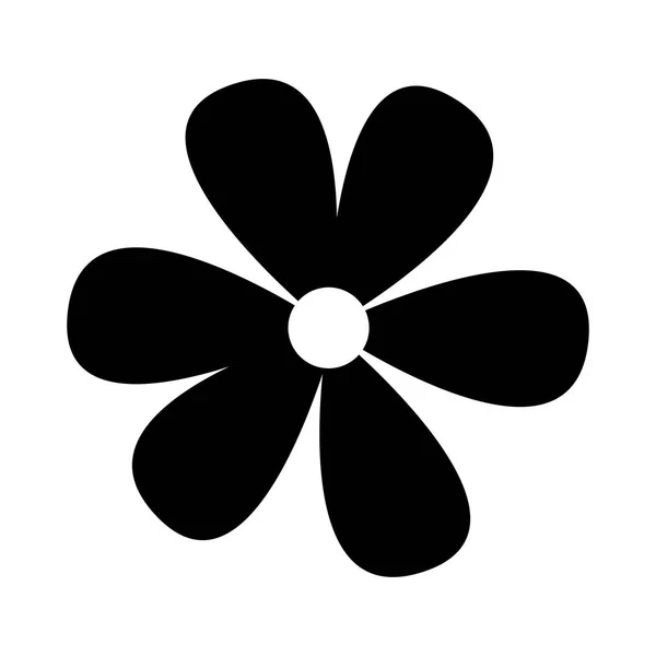 Kwiat na białym tle ikona rysunku — Wektor stockowy