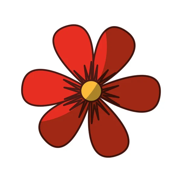 Blomma ritning isolerade ikonen — Stock vektor