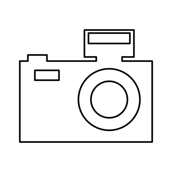 Cámara fotográfica aislado icono — Vector de stock