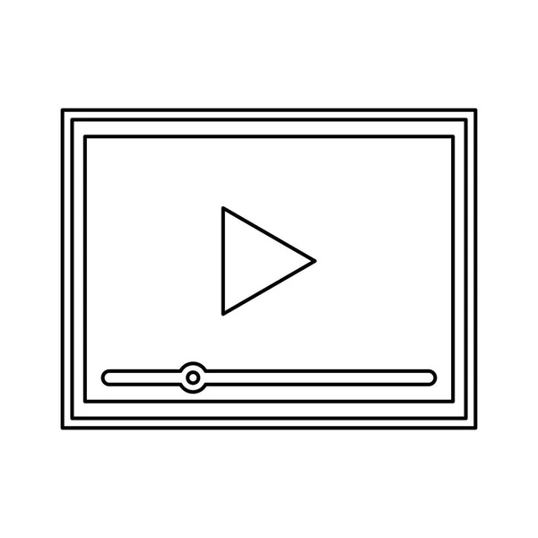视频播放器孤立的图标 — 图库矢量图片