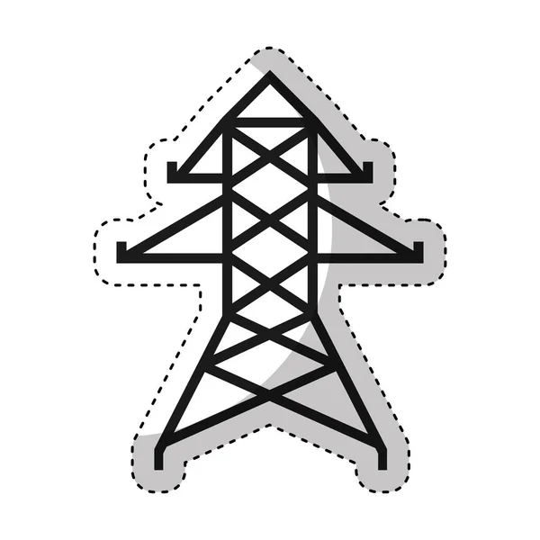 Energy tower isolated icon — Stock Vector