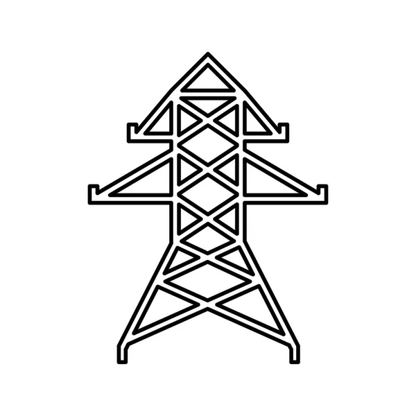 Energetická věž izolované ikona — Stockový vektor