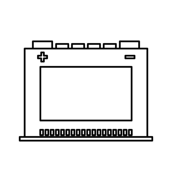 Batteria auto isolato icona — Vettoriale Stock