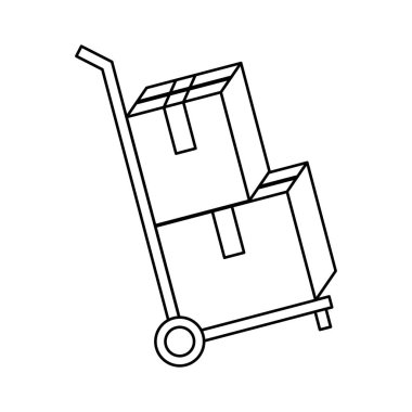 teslim cart izole simgesi