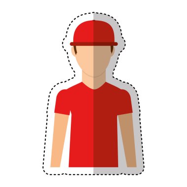 Kurye man avatar işçi