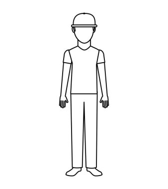 Kurye man avatar işçi