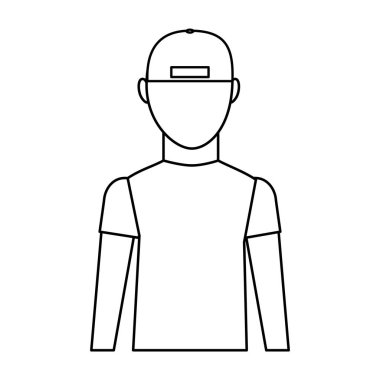 Kurye man avatar işçi