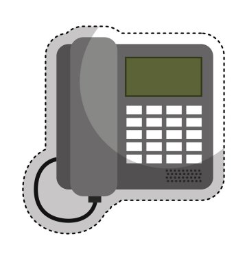 telefon hizmeti izole simgesi