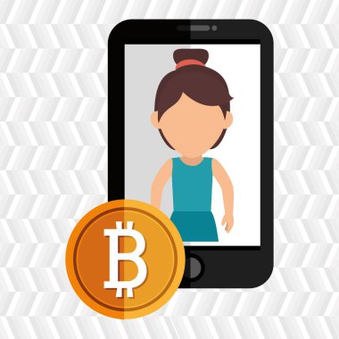 kadın biraz smartphone sikke