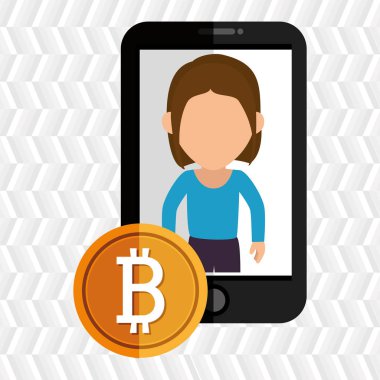 kadın biraz smartphone sikke