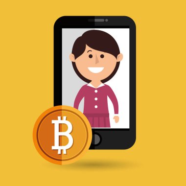 kadın biraz smartphone sikke