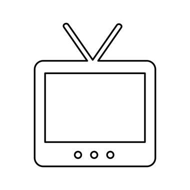 eski tv izole simgesi