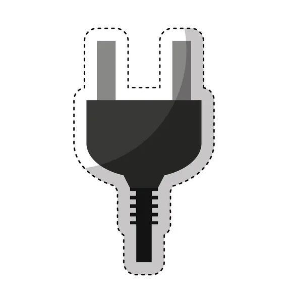 Wire cable energy plug icon — Stock Vector