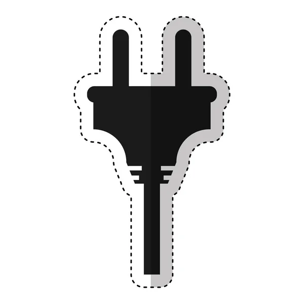 Cable de cable icono de enchufe de energía — Archivo Imágenes Vectoriales