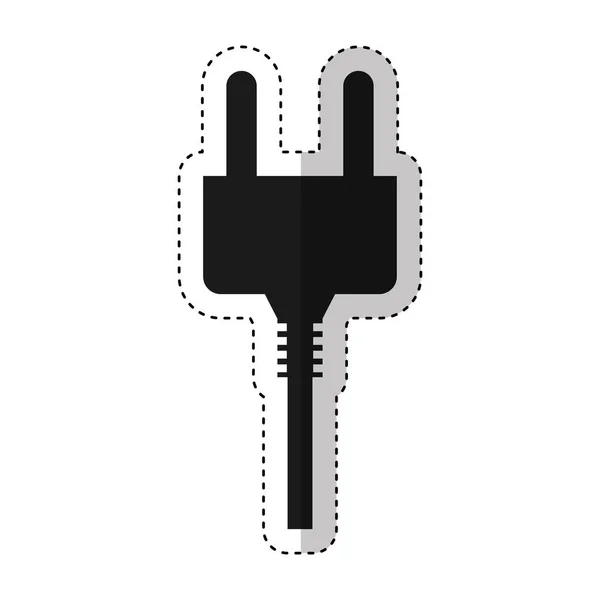 Câble câble énergie fiche icône — Image vectorielle