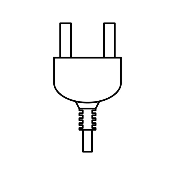 Wire cable energy plug icon — Stock Vector
