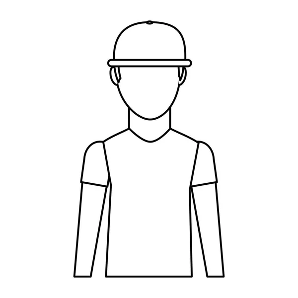 Courier man avatar worker — Stock Vector