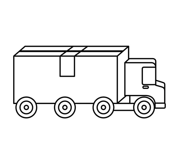 Camión servicio de entrega de vehículos — Vector de stock