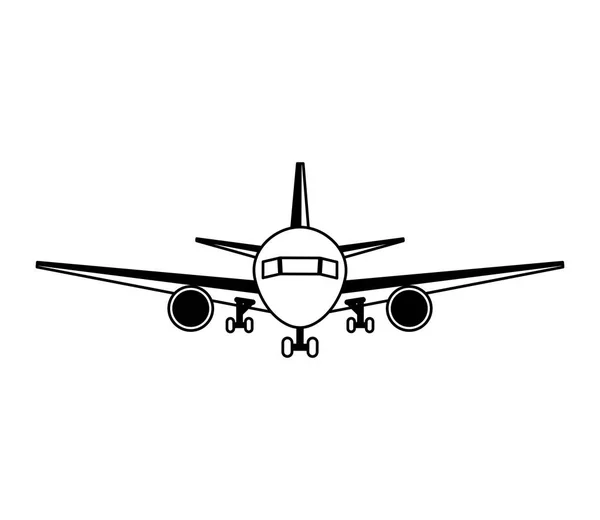 Avión volando icono aislado — Vector de stock