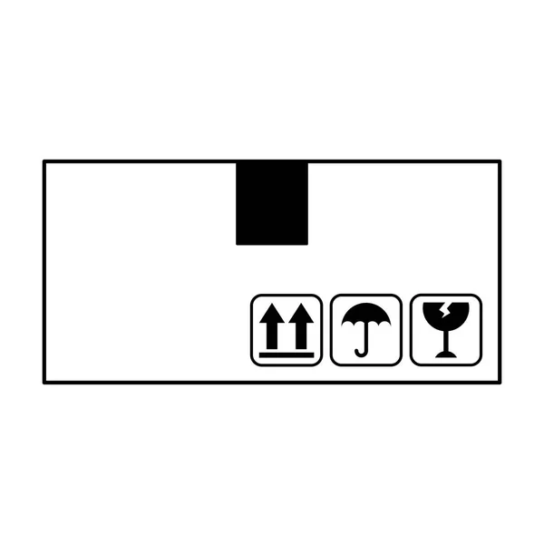 상자 판지 컨테이너 고립 된 아이콘 — 스톡 벡터