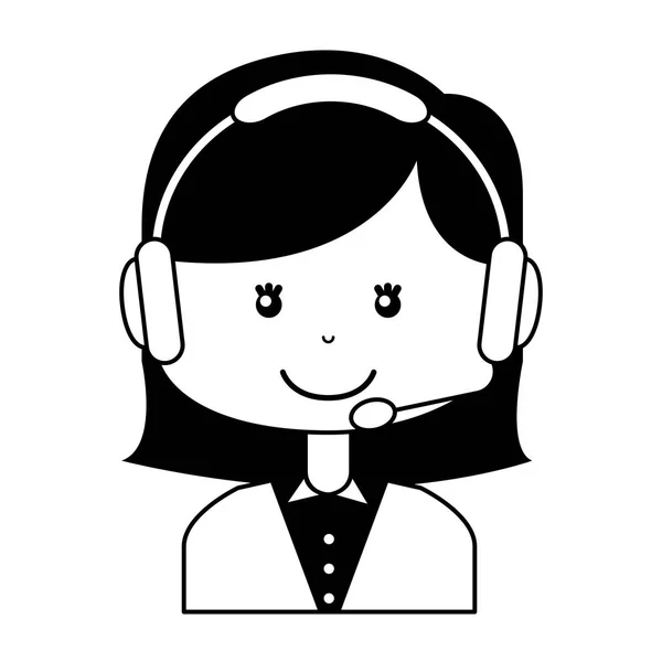 Call center agent avatar — Stockvector