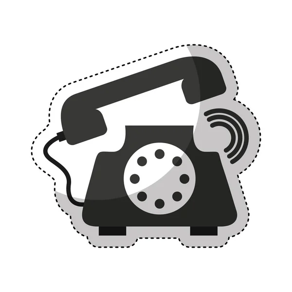 Telephone service isolated icon — Stock Vector