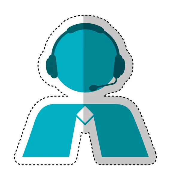 Call center agent avatar — Stockvector