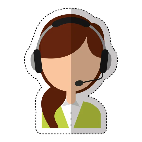 Call center agent avatar — Stockový vektor