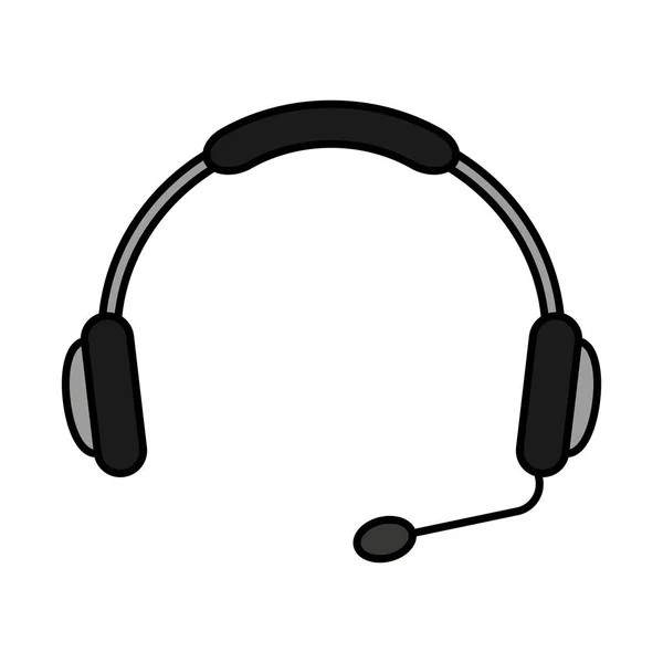 Headset call center device — Stock Vector