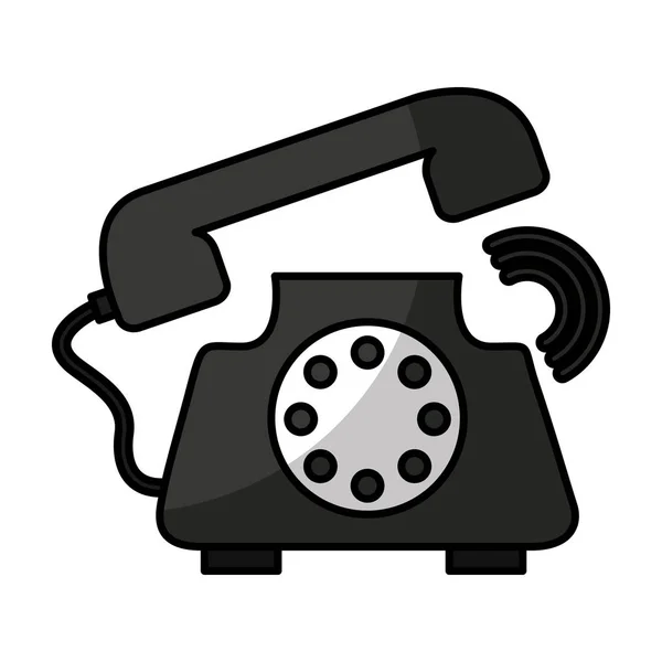 Telephone service isolated icon — Stock Vector