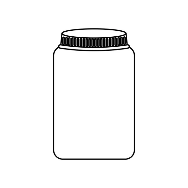 Pot de maçon icône isolée — Image vectorielle
