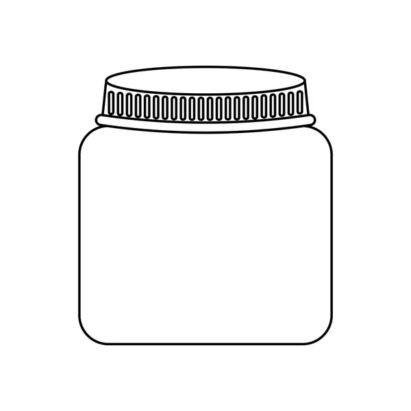 Pot de maçon icône isolée — Image vectorielle
