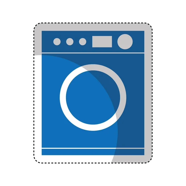 Wasmachine machine geïsoleerd-symbool — Stockvector