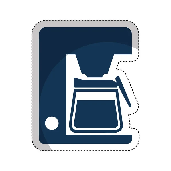 Coffee machine isolated icon — Stock Vector