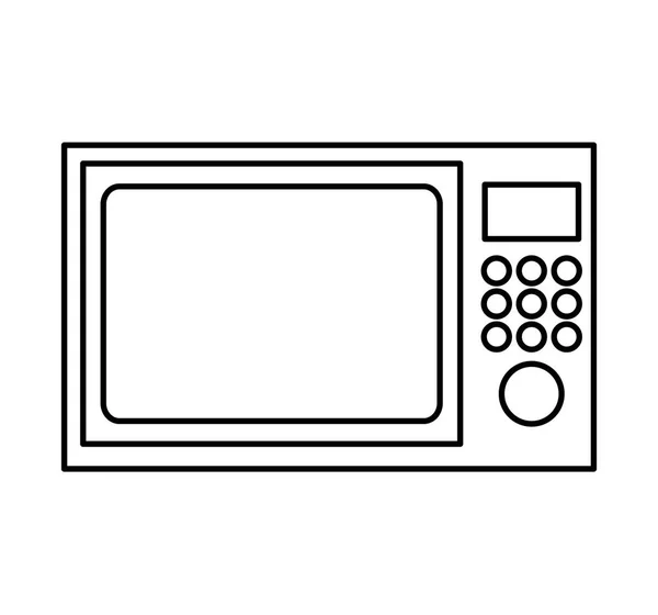 Horno microondas icono aislado — Vector de stock