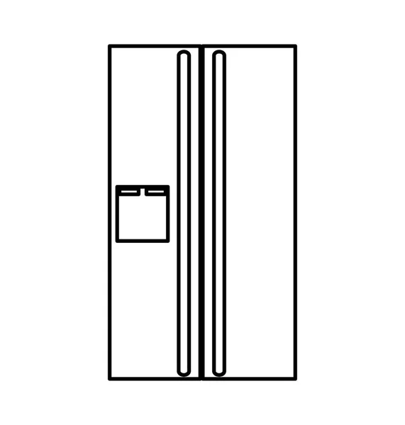 Icône isolée de l'appareil réfrigérateur — Image vectorielle