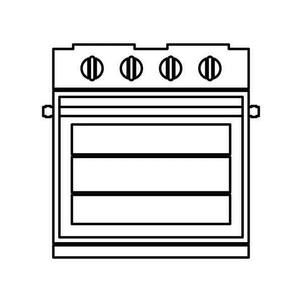 Dispositivo de forno ícone isolado — Vetor de Stock