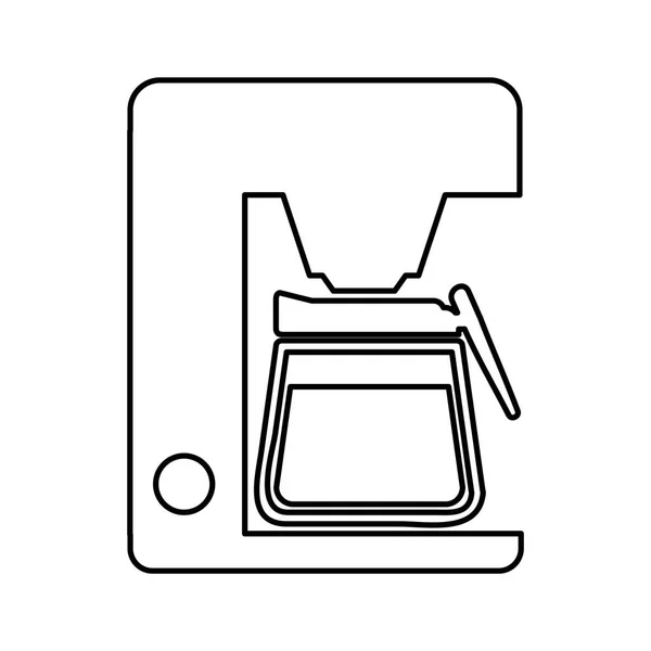 Kaffeemaschine isolierte Ikone — Stockvektor