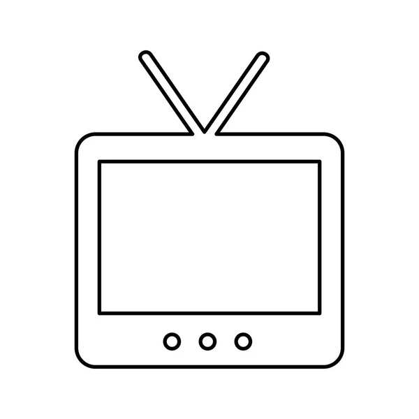 Old tv isolated icon — Stock Vector