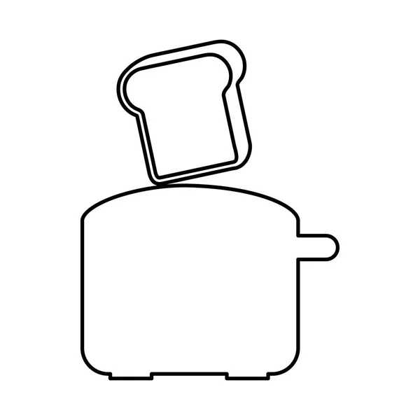Brood broodrooster toestel pictogram — Stockvector