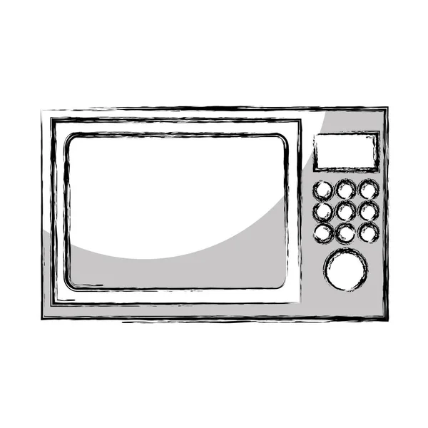 微波烤箱孤立的图标 — 图库矢量图片