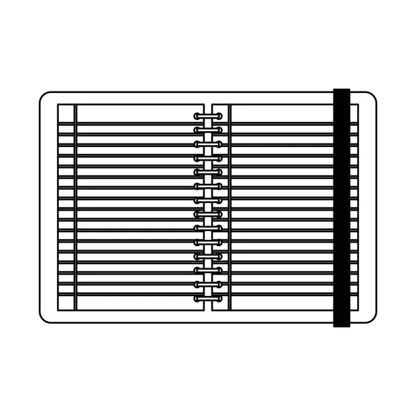 Libreta biblioteca icono aislado — Vector de stock