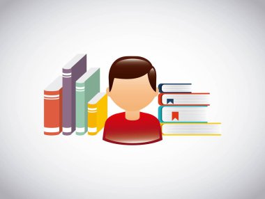 Eğitim düz Icons set