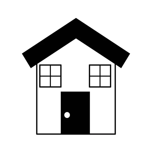 Casa exterior aislado icono — Vector de stock