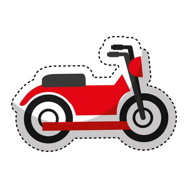 Veículo de motocicleta ícone isolado — Vetor de Stock