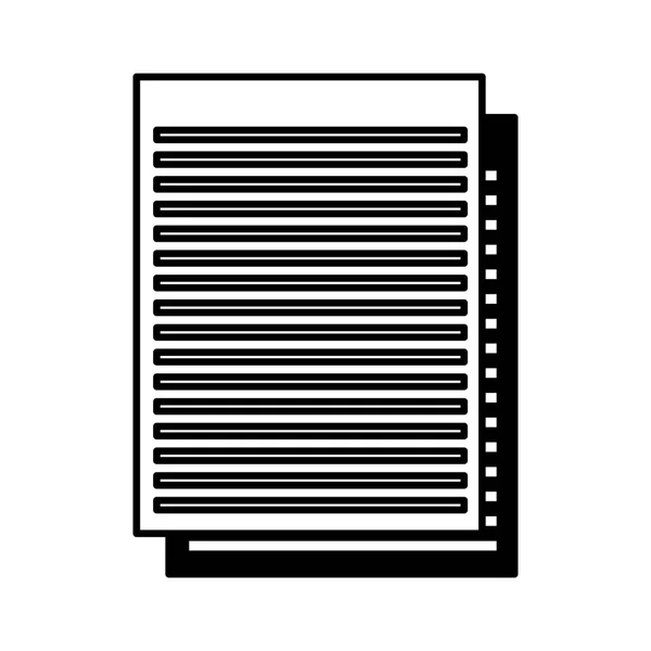 Documento de papel ícone isolado arquivo —  Vetores de Stock