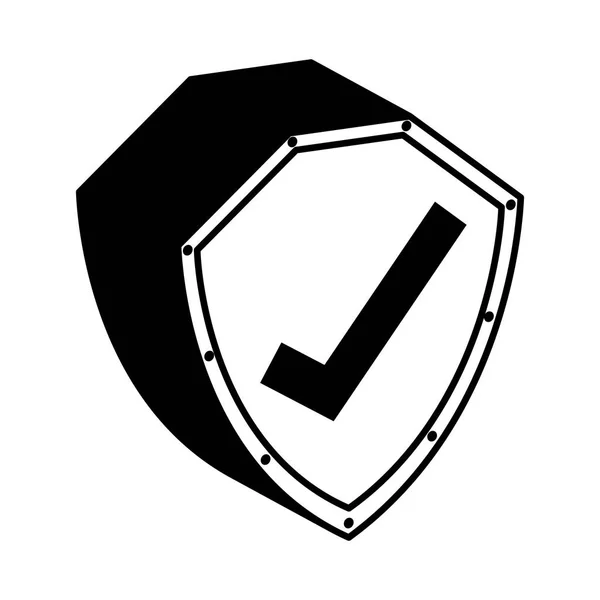 Escudo ícone isolado de segurança —  Vetores de Stock